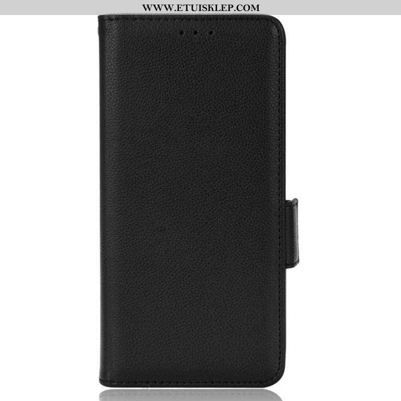 Etui Folio do Oppo A15 Skórzany Futerał Flap Double Litchi Nowe Kolory